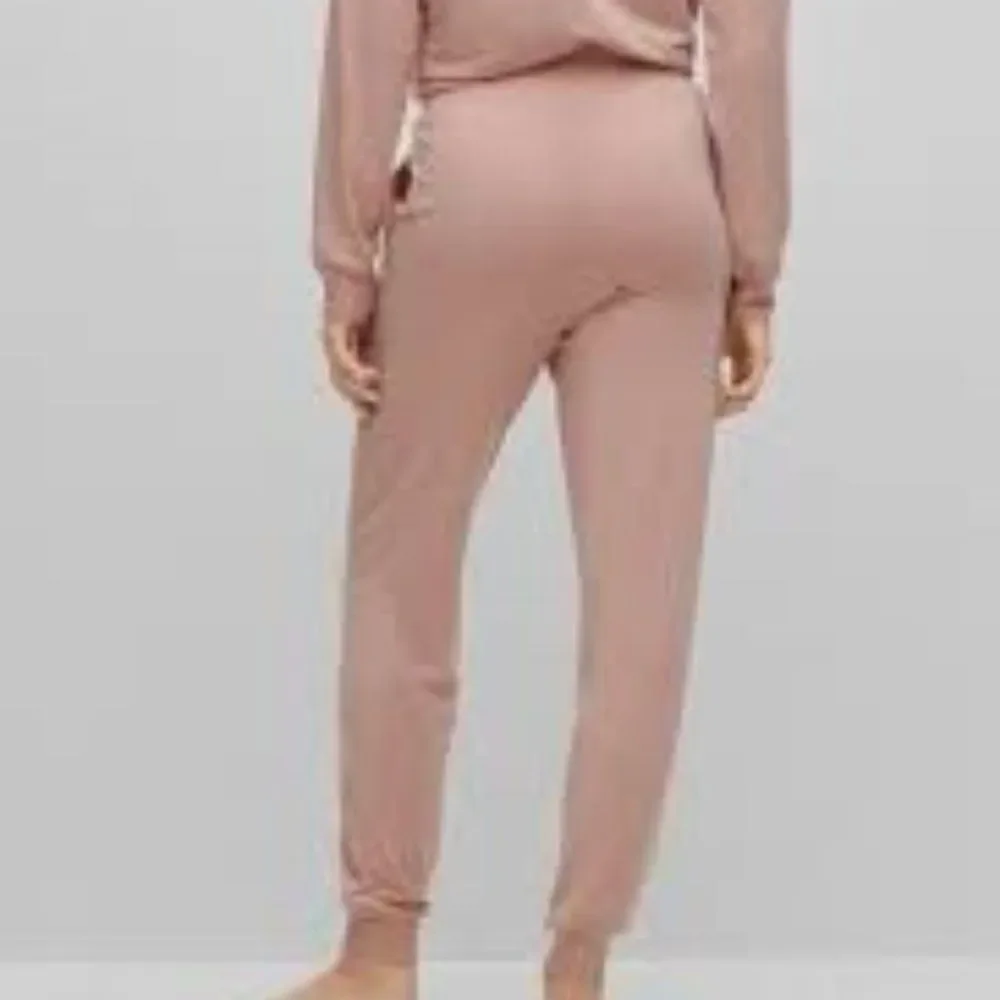 NWT HUGO BOSS CUFFED TRACKSUIT BOTTOMS IN BRUSHED JERSEY WITH LOGO size LARGE - Picture 2 of 4